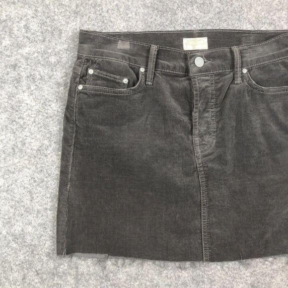 Mother Womens Easy A Skirt Gray Corduroy Size 26 Altered Into Mini Skirt* - Picture 2 of 13